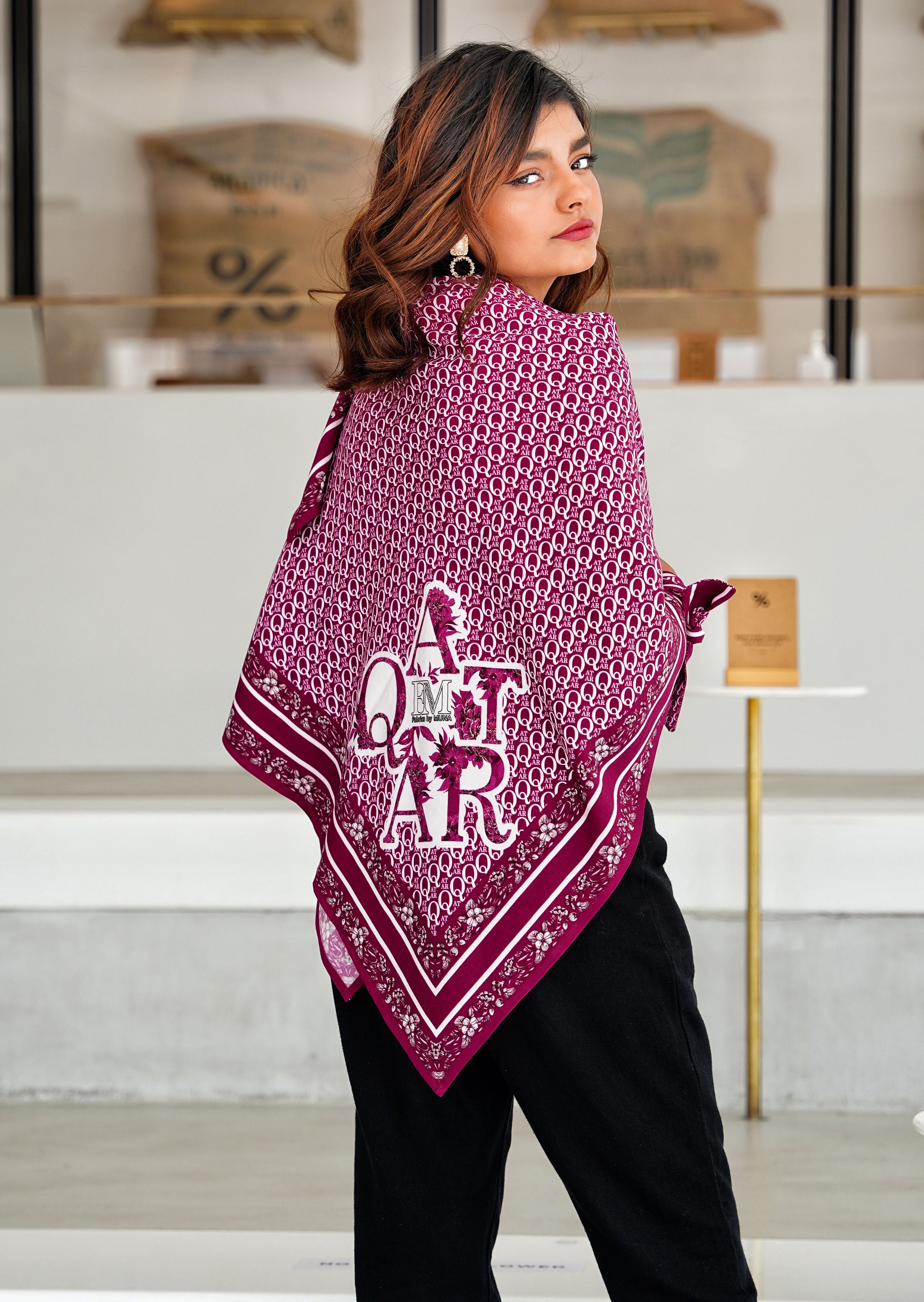 Qatar Monogram Scarf